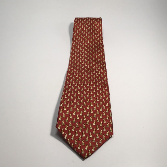 Men’s Necktie Brooks Brothers Yellow Bunny Rabbit - Picture 4 of 8